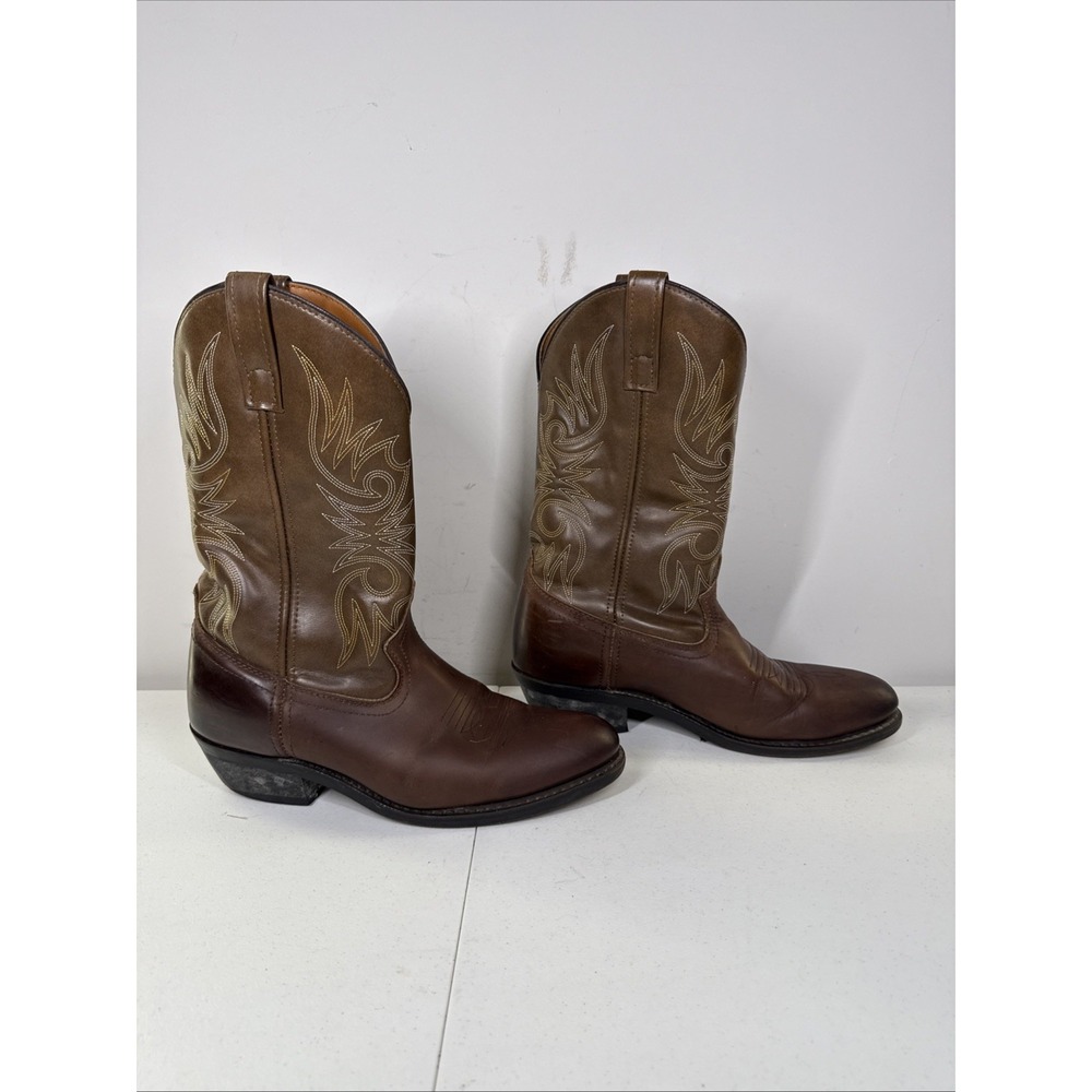 Vintage‎ Laredo Mens 4242 LEA.VAMP.FOX Cowboy Western Boots shoes sz 9D